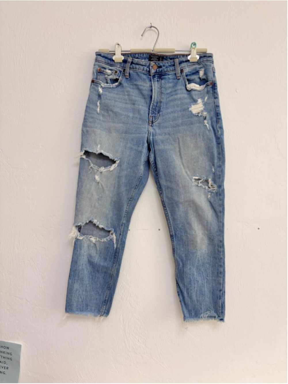Women's Abercrombie & Fitch Blue High Rise Slim Jeans Size 31